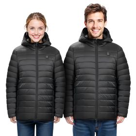 Heated Jacket for Women with 7.4V Battery, Soft Shell Electric Heating Coat, Windproof Lightweight Outerwear with 4 Heating Zones & 3 Heat Settin