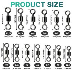 100pcs/pack Stainless Steel Rolling Swivel Connector; 30Lb-1322 Lb High Strength Fishing Rolling Barrel Swivels Fishing Tackle Accessories For Sa (size: 10#, 30lb)
